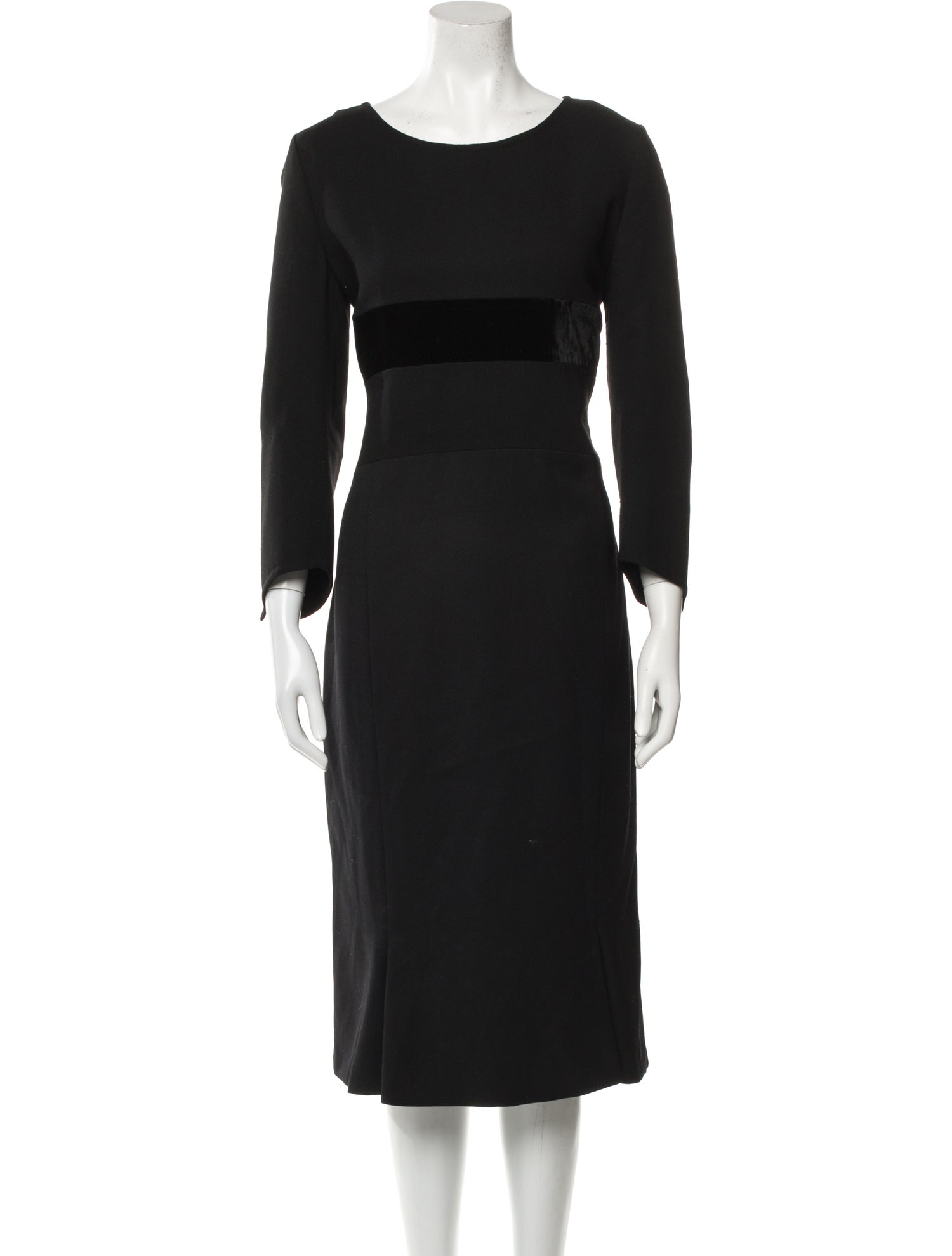 Gianfranco Ferre Virgin Wool Midi Length Dress