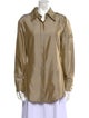 Gianfranco Ferre Silk Long Sleeve Button-Up Top