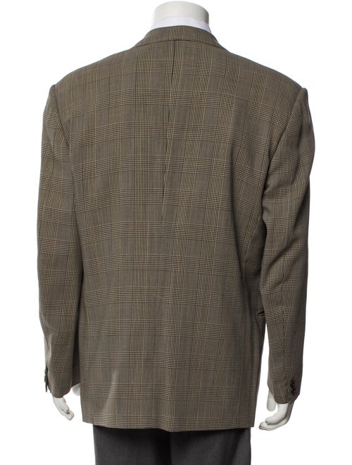 Gianfranco Ferre Wool Plaid Print Blazer