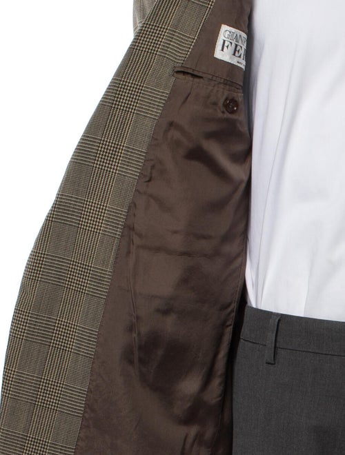 Gianfranco Ferre Wool Plaid Print Blazer
