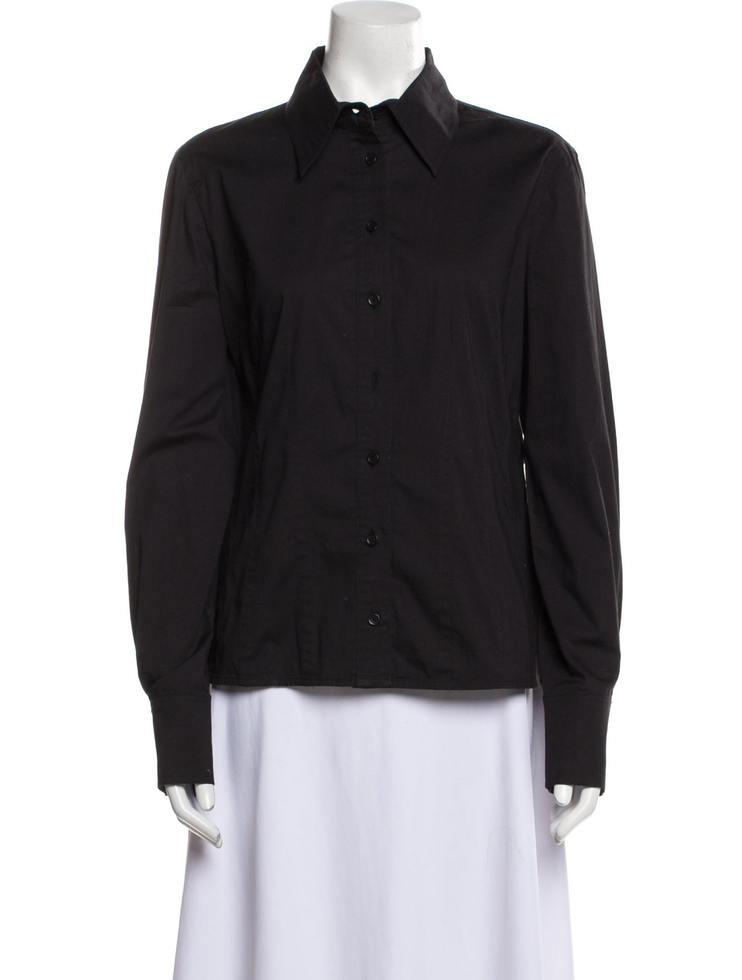 Gianfranco Ferre Long Sleeve Button-Up Top