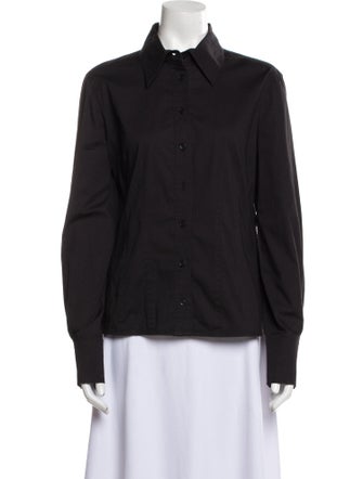 Gianfranco Ferre Long Sleeve Button-Up Top