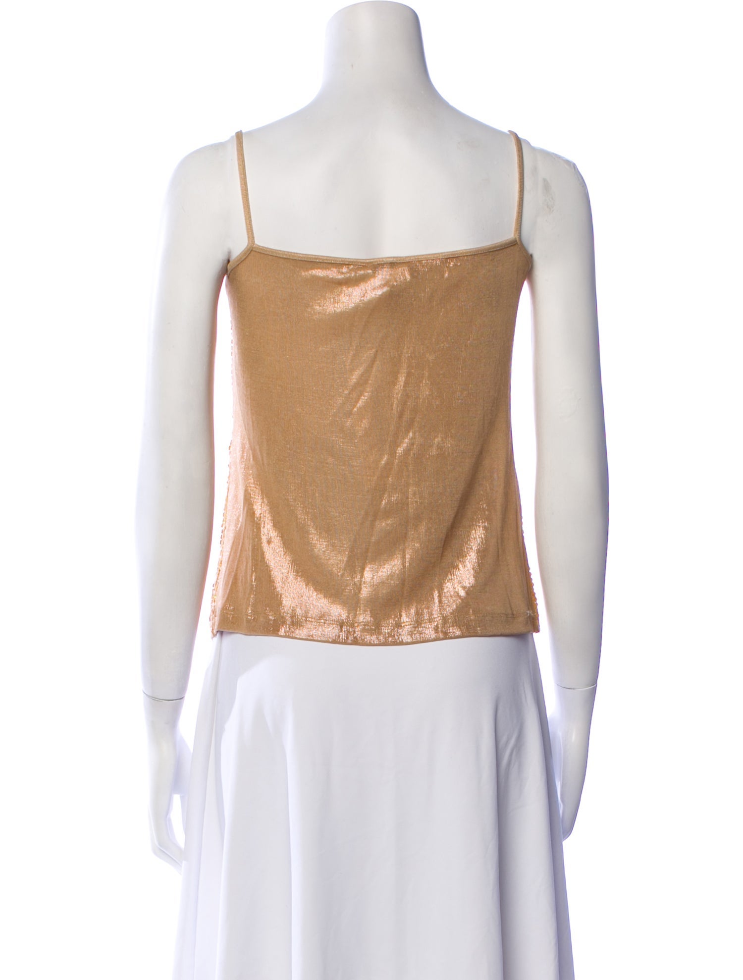 Gianfranco Ferre Square Neckline Sleeveless Crop Top