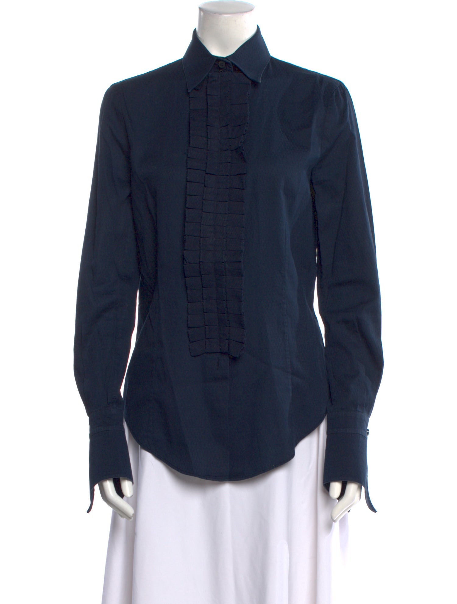 Gianfranco Ferre Long Sleeve Button-Up Top