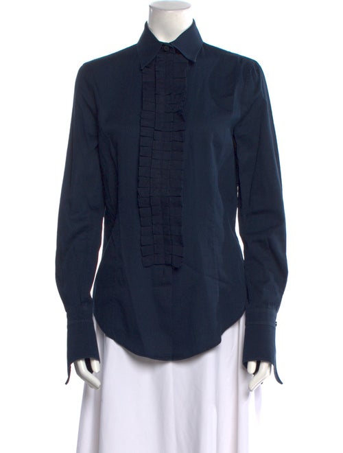 Gianfranco Ferre Long Sleeve Button-Up Top