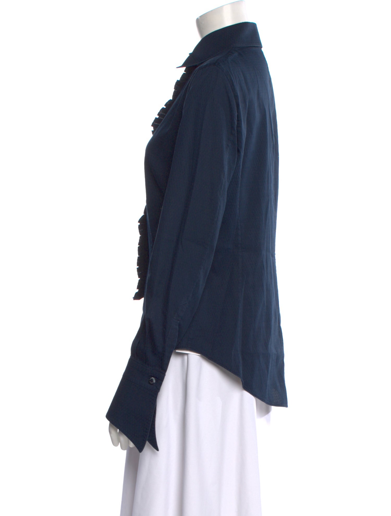 Gianfranco Ferre Long Sleeve Button-Up Top