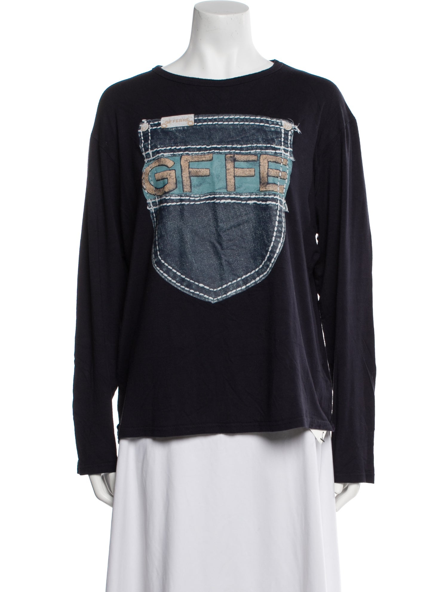 Gianfranco Ferre Graphic Print Crew Neck Sweatshirt