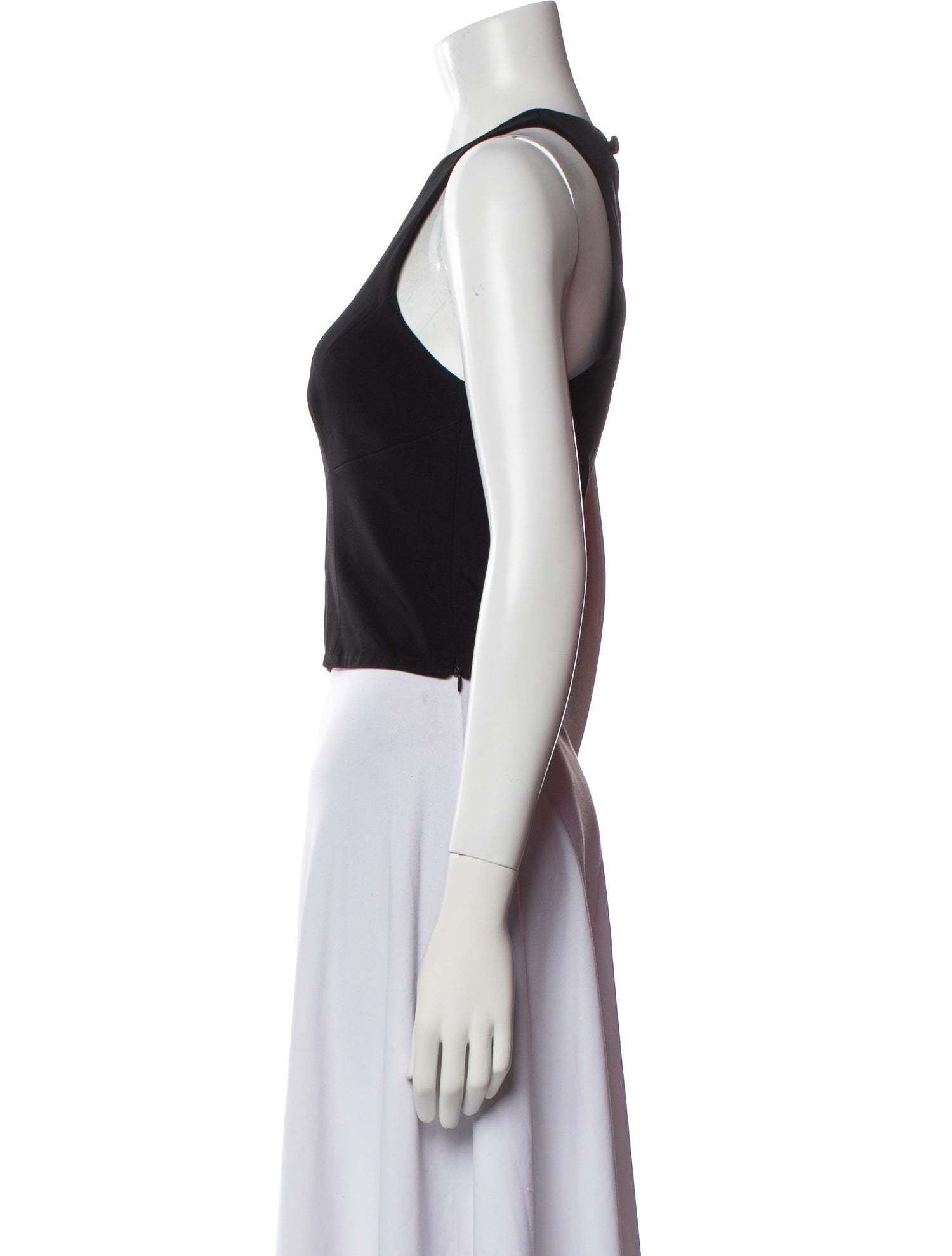 Gianfranco Ferre V-Neck Sleeveless Crop Top