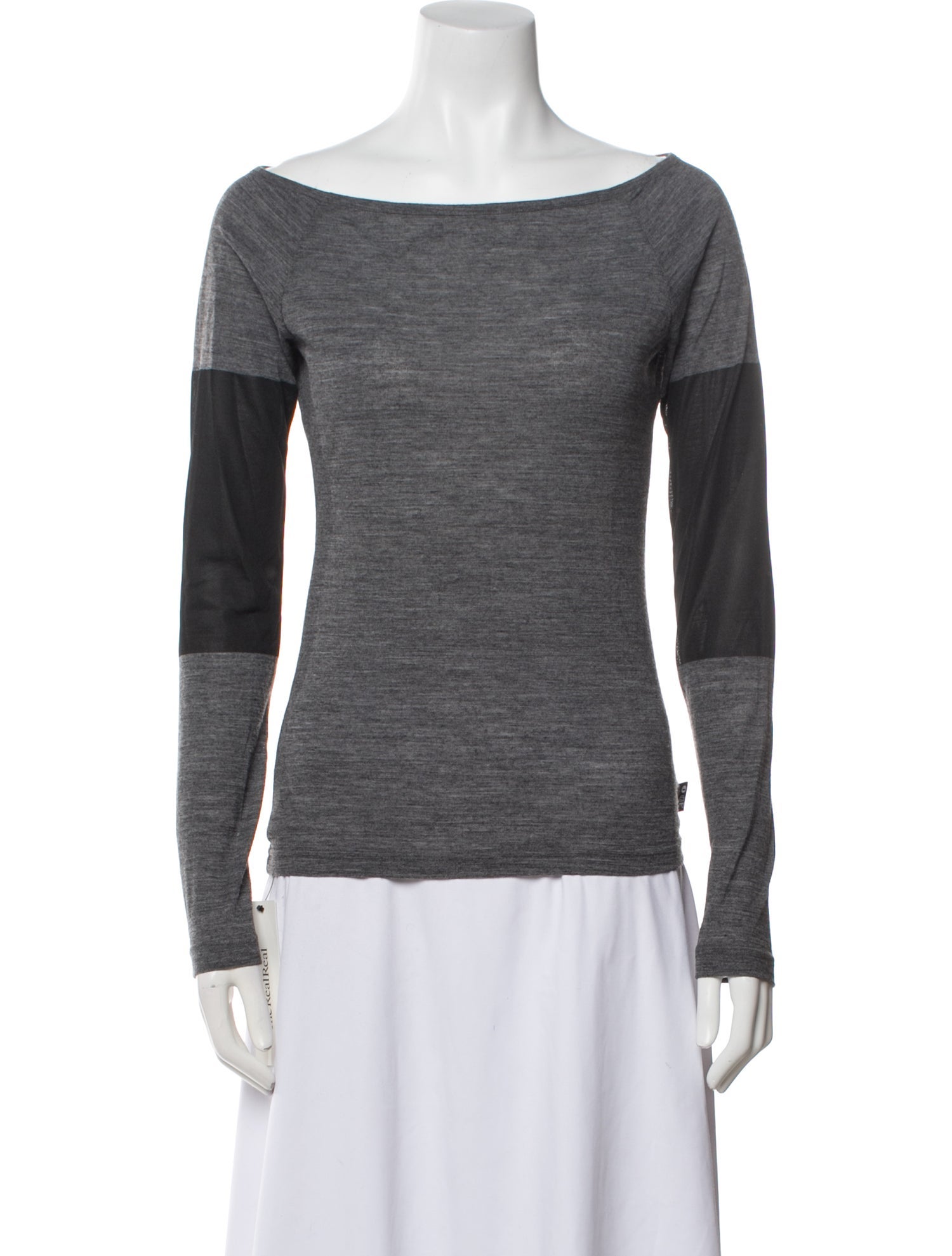 Gianfranco Ferre Bateau Neckline Long Sleeve Top