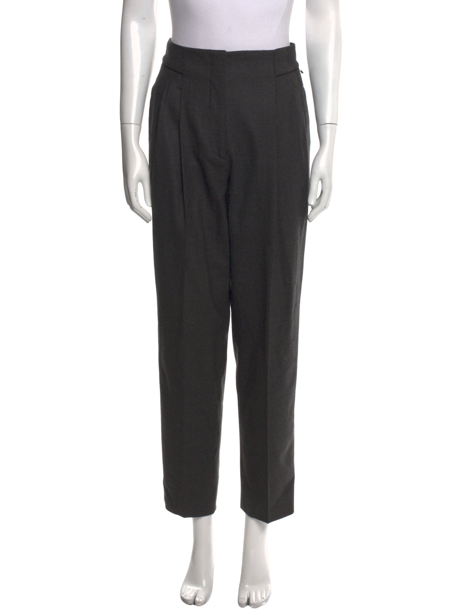Gianfranco Ferre Virgin Wool Straight Leg Pants