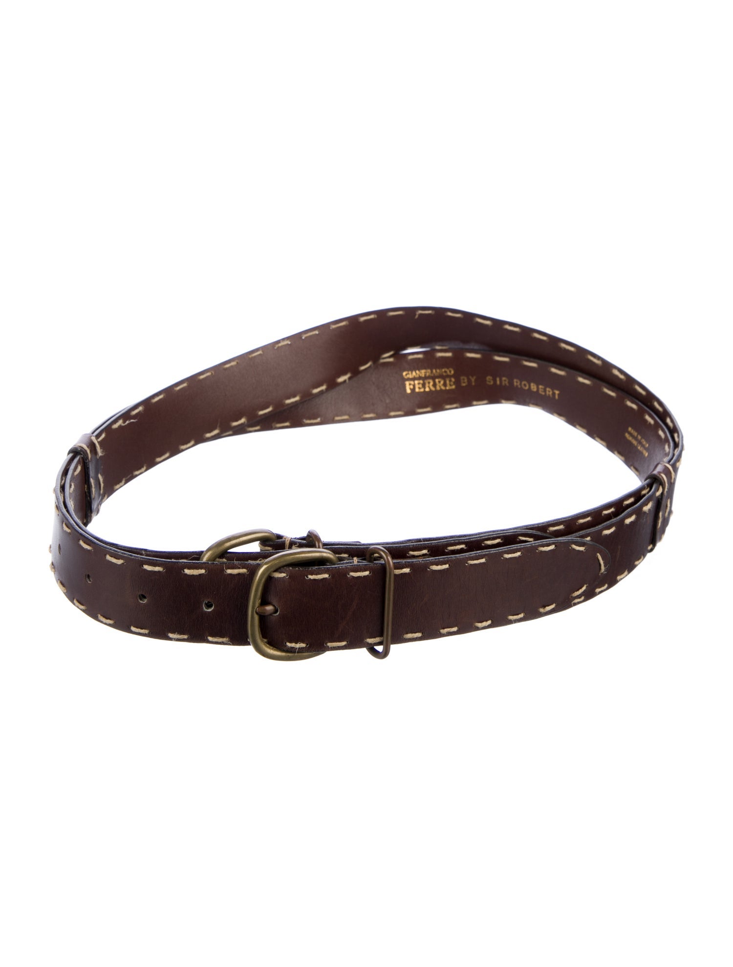 Gianfranco Ferre Wide Leather Waist Belt