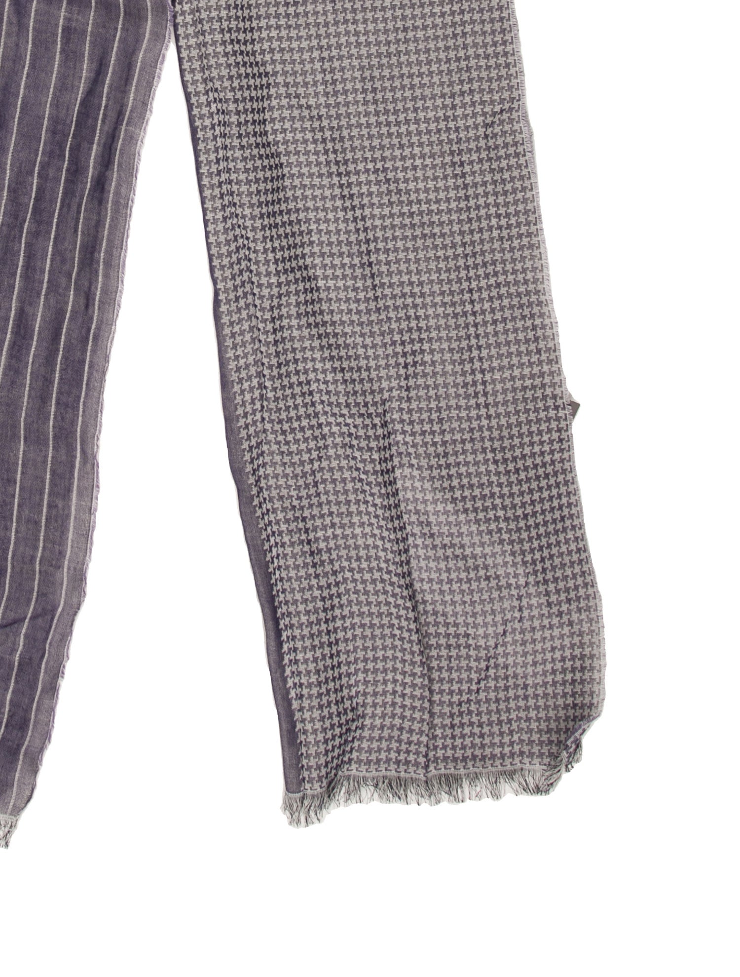 Gianfranco Ferre Wool Houndstooth Print Scarf