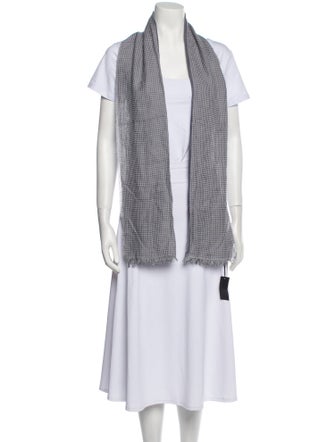 Gianfranco Ferre Wool Houndstooth Print Scarf