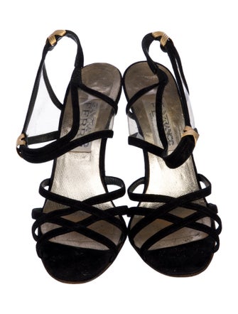 Gianfranco Ferre Suede Slingback Sandals