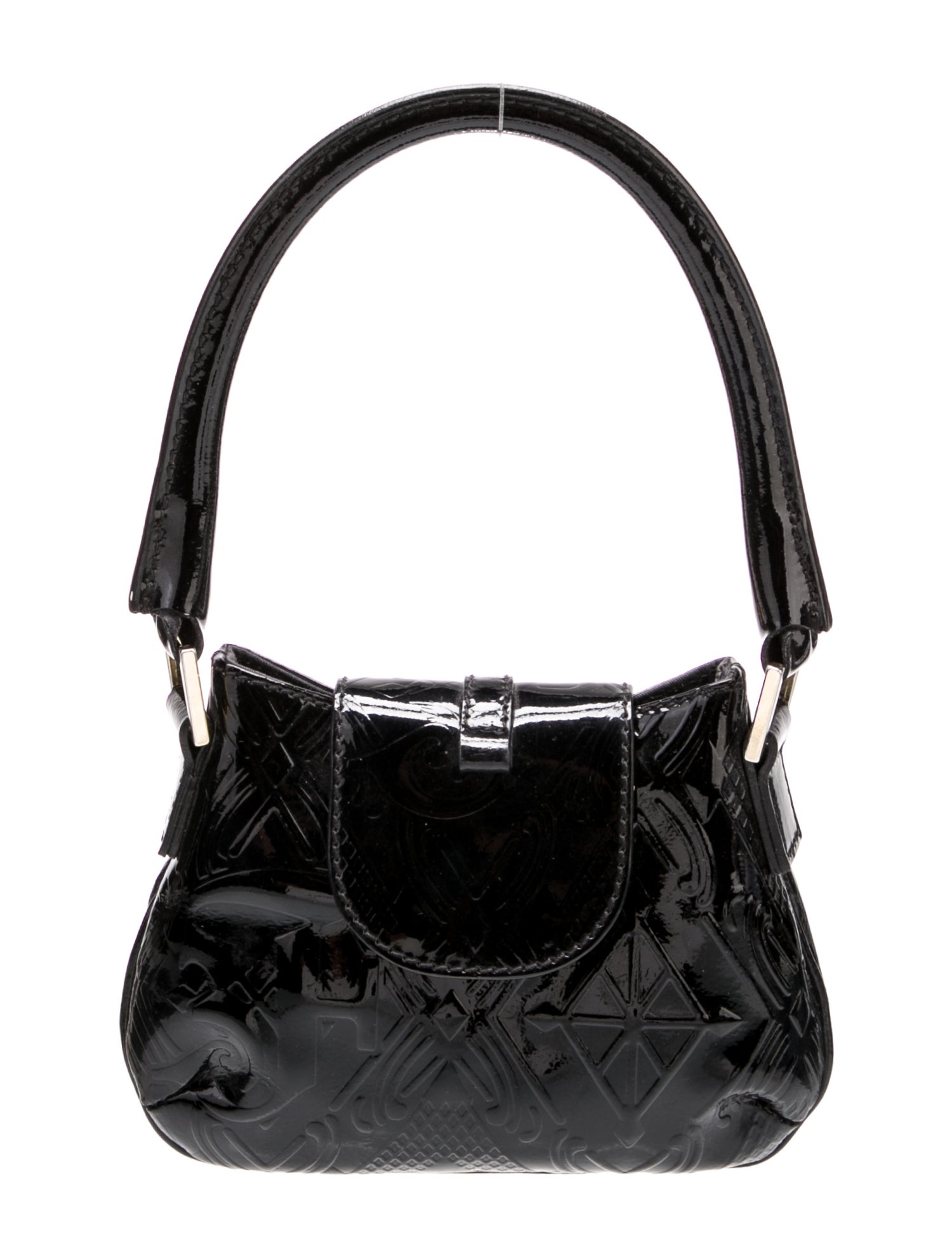 Gianfranco Ferre Patent Leather Top Handle Bag