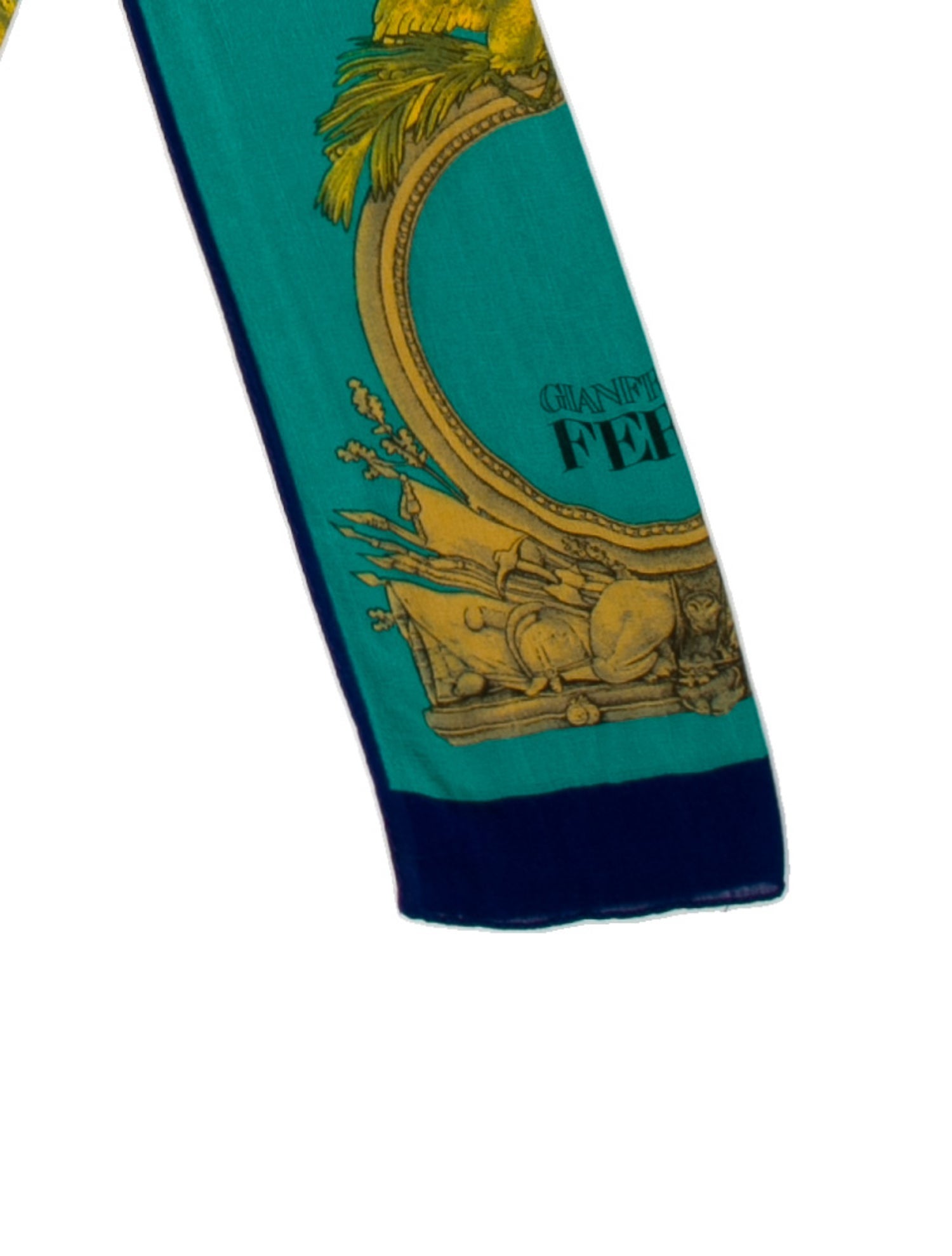 Gianfranco Ferre Graffiti Silk Twilly Silk Scarf