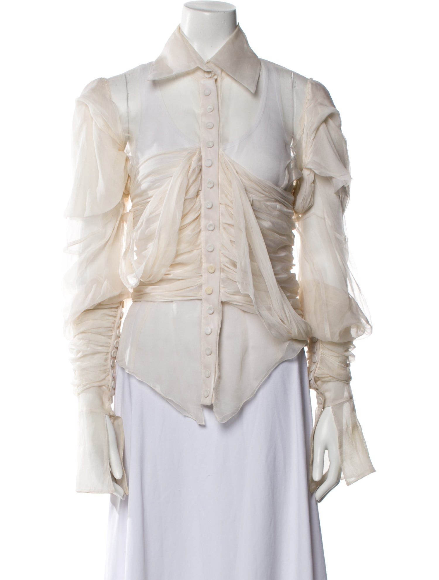 Gianfranco Ferre Vintage Late 2000's - Early 2010's Button-Up Top