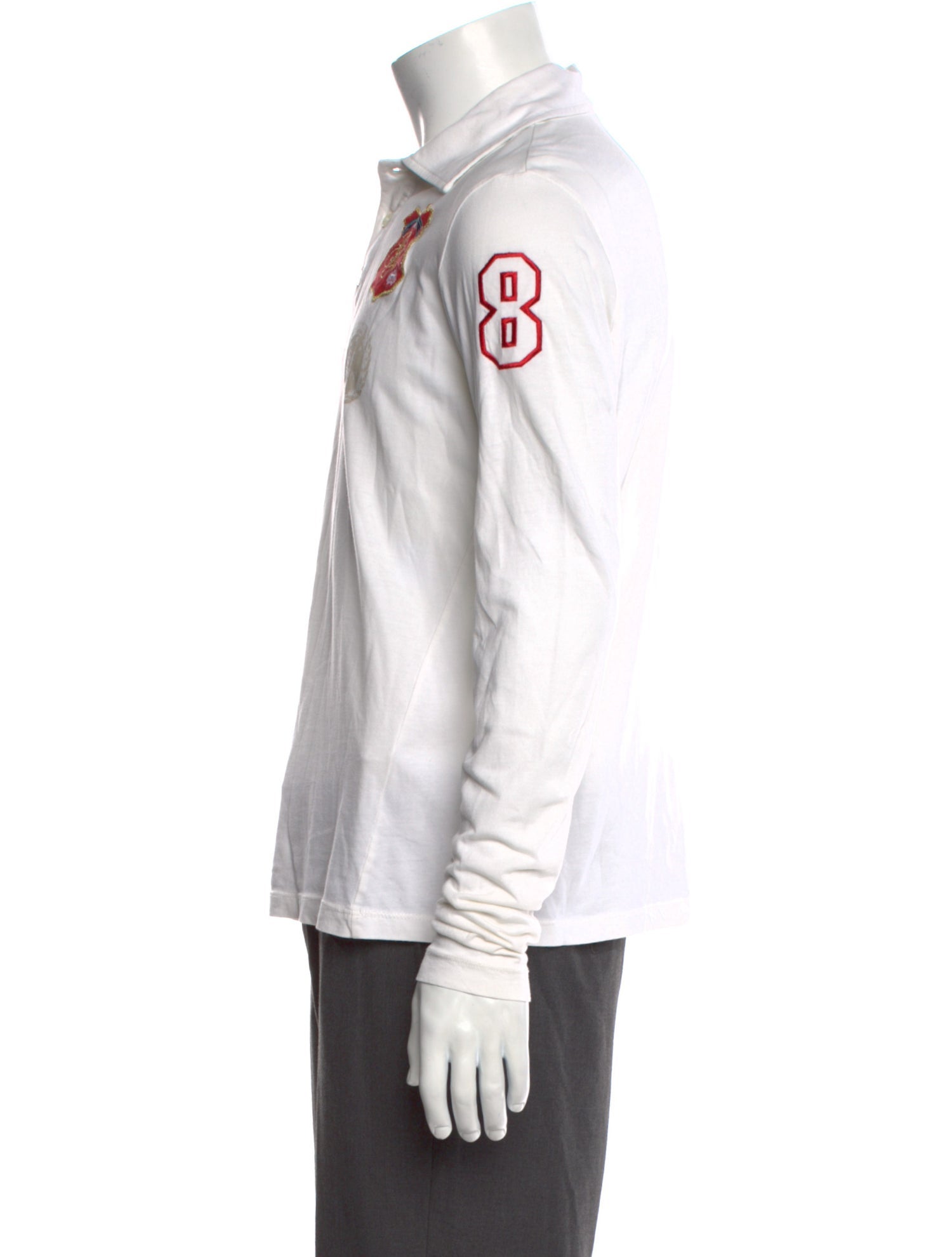 Gianfranco Ferre Graphic Print Collar Polo Sweater