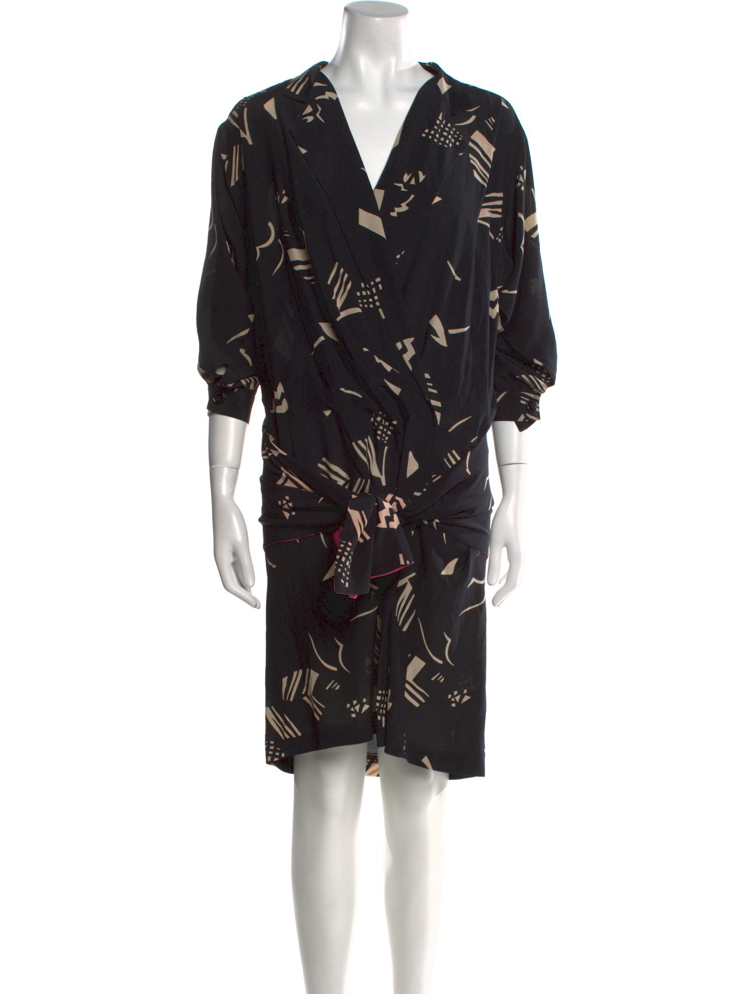 Gianfranco Ferre Silk Knee-Length Dress
