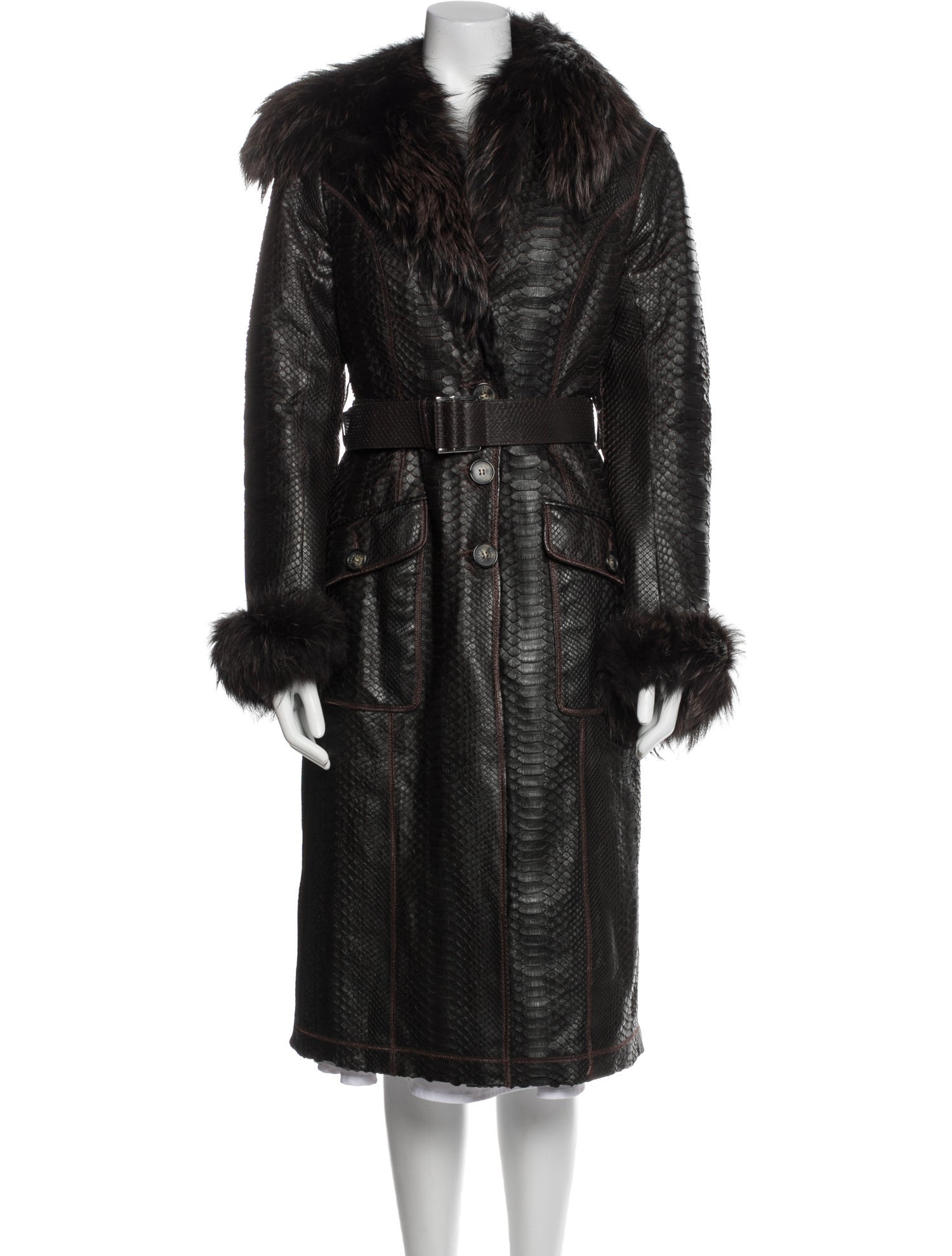 Gianfranco Ferre Vintage 2000's Faux Fur Coat