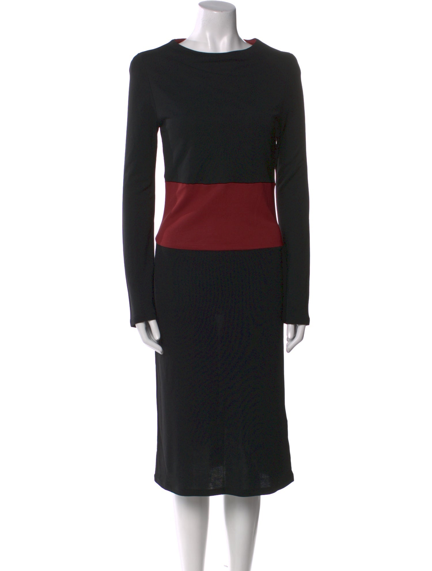 Gianfranco Ferre Bateau Neckline Knee-Length Dress