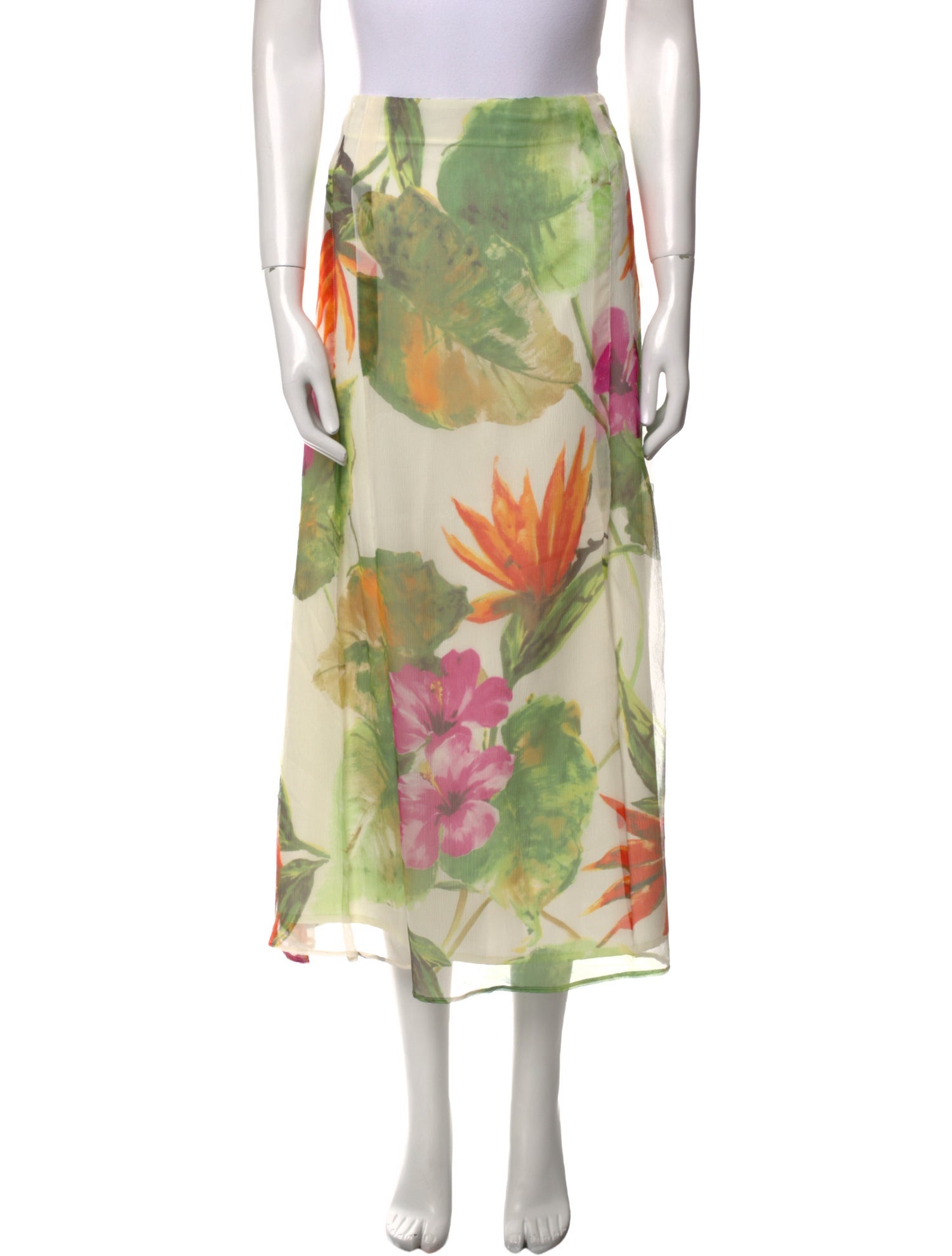 Gianfranco Ferre Silk Midi Length Skirt