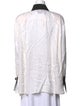 Gianfranco Ferre Silk Printed Button-Up Top