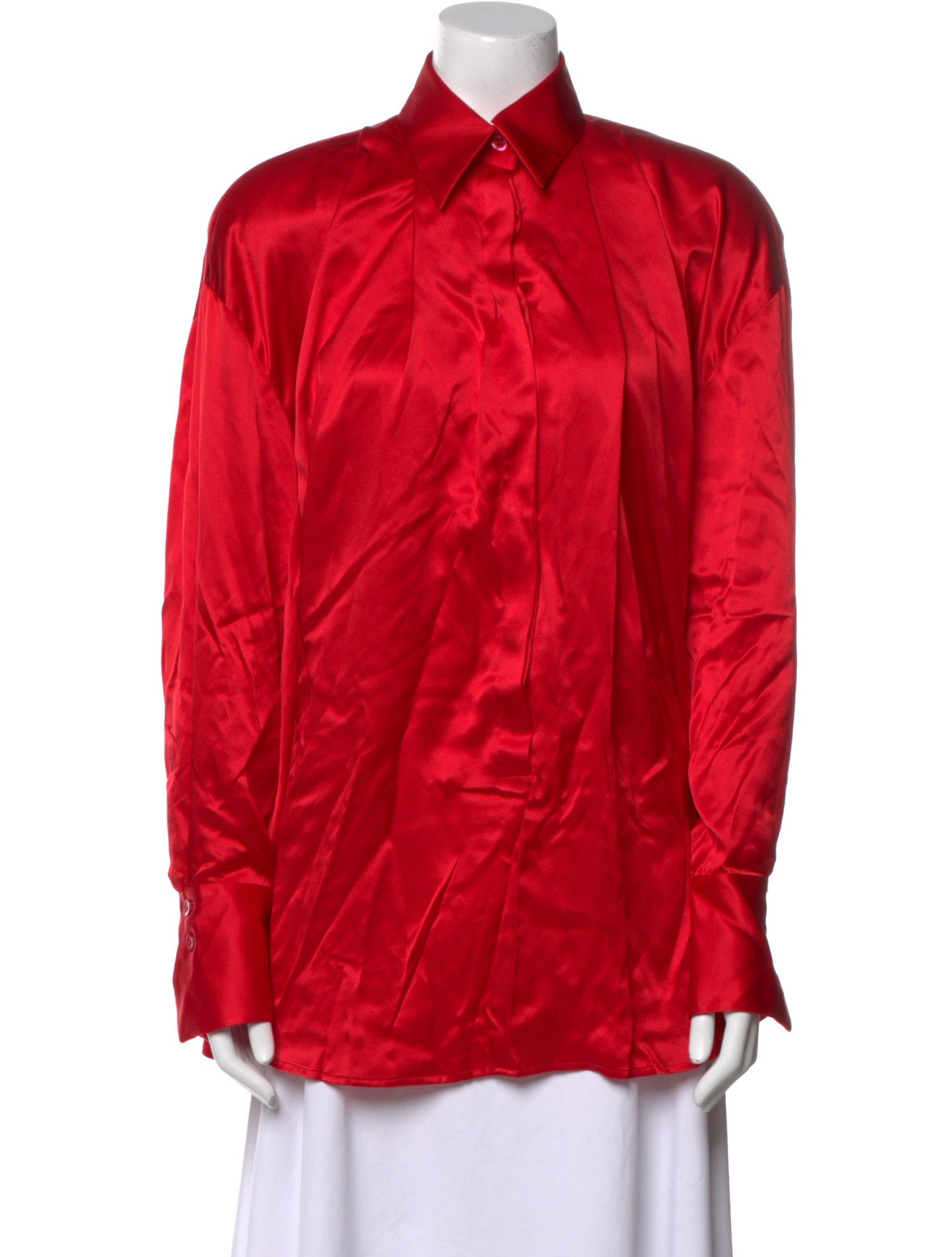 Gianfranco Ferre Silk Long Sleeve Button-Up Top w/ Tags