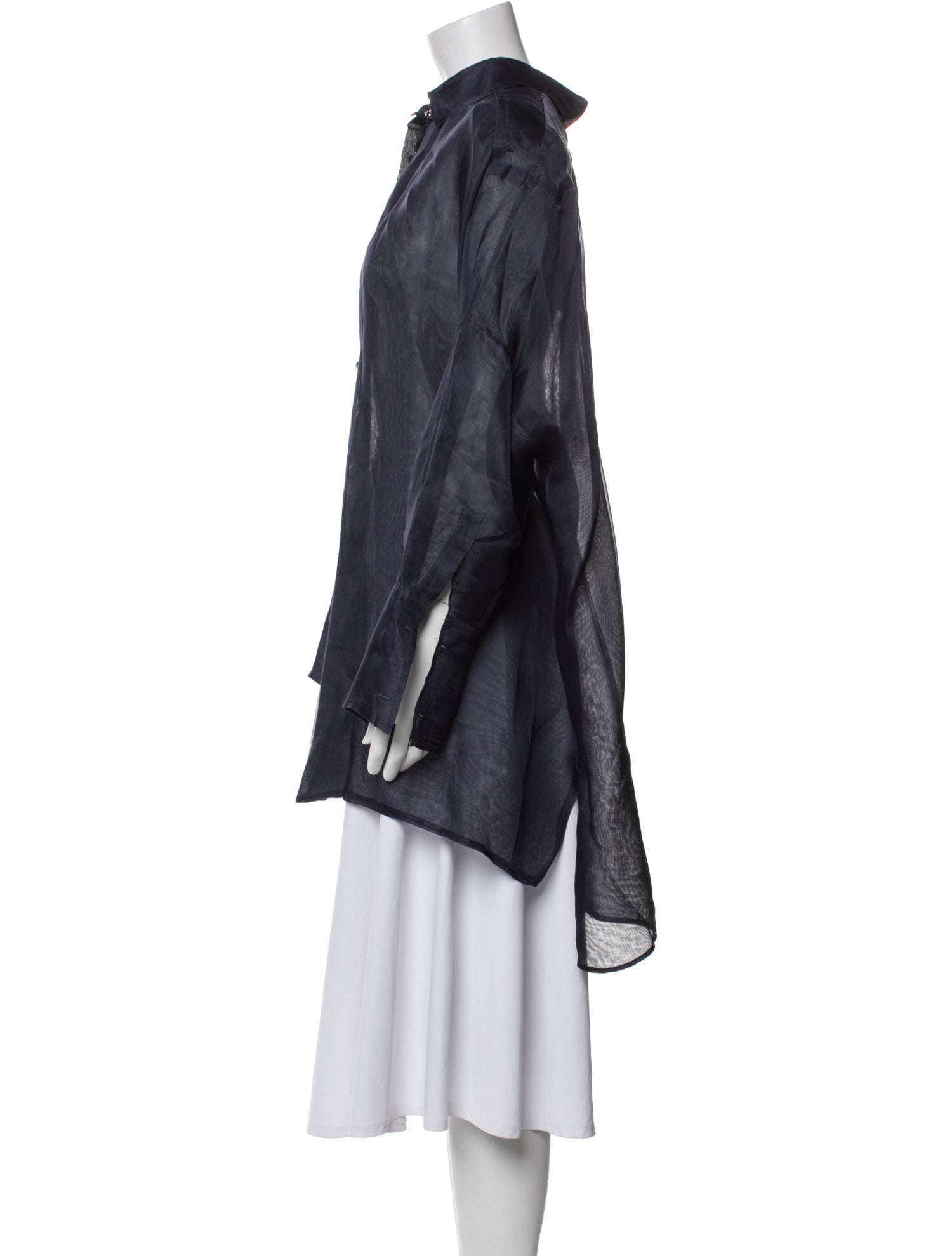 Gianfranco Ferre Long Sleeve Button-Up Top