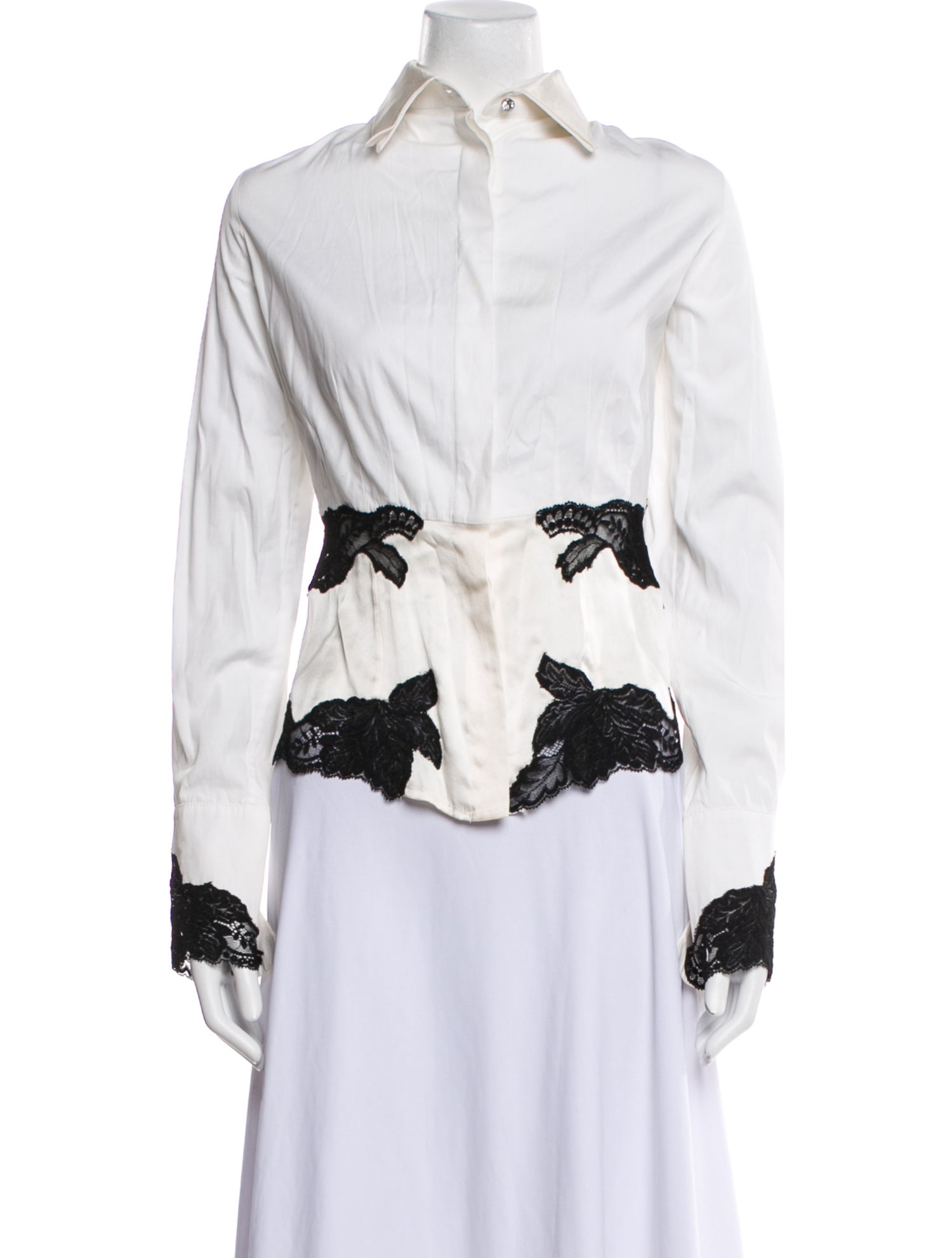 Gianfranco Ferre Long Sleeve Button-Up Top
