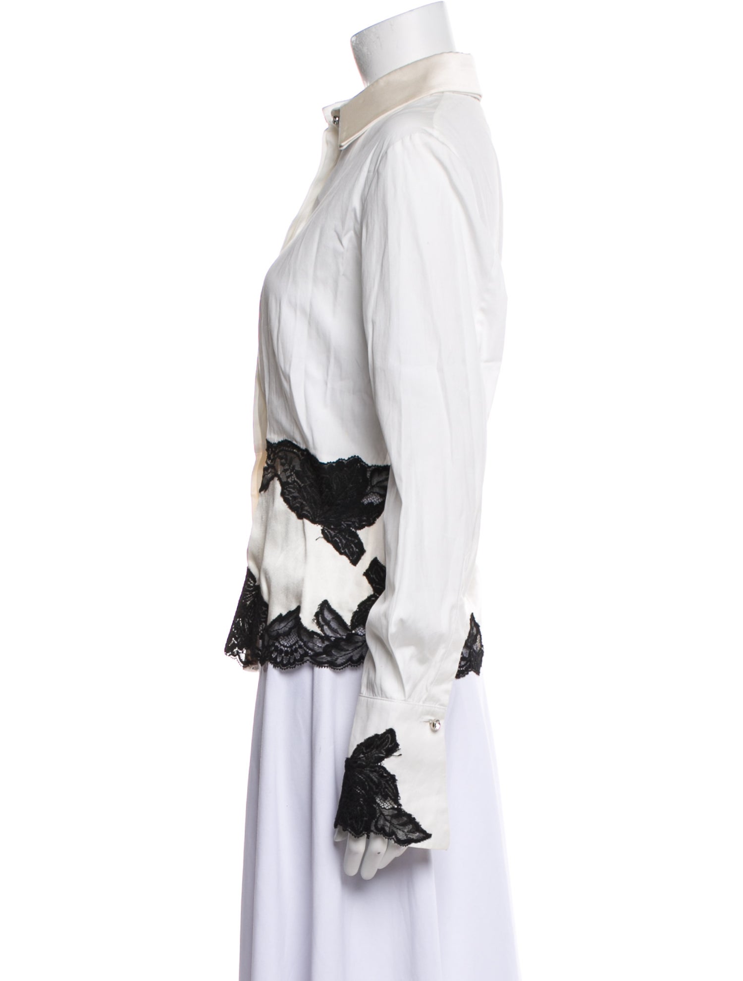 Gianfranco Ferre Long Sleeve Button-Up Top