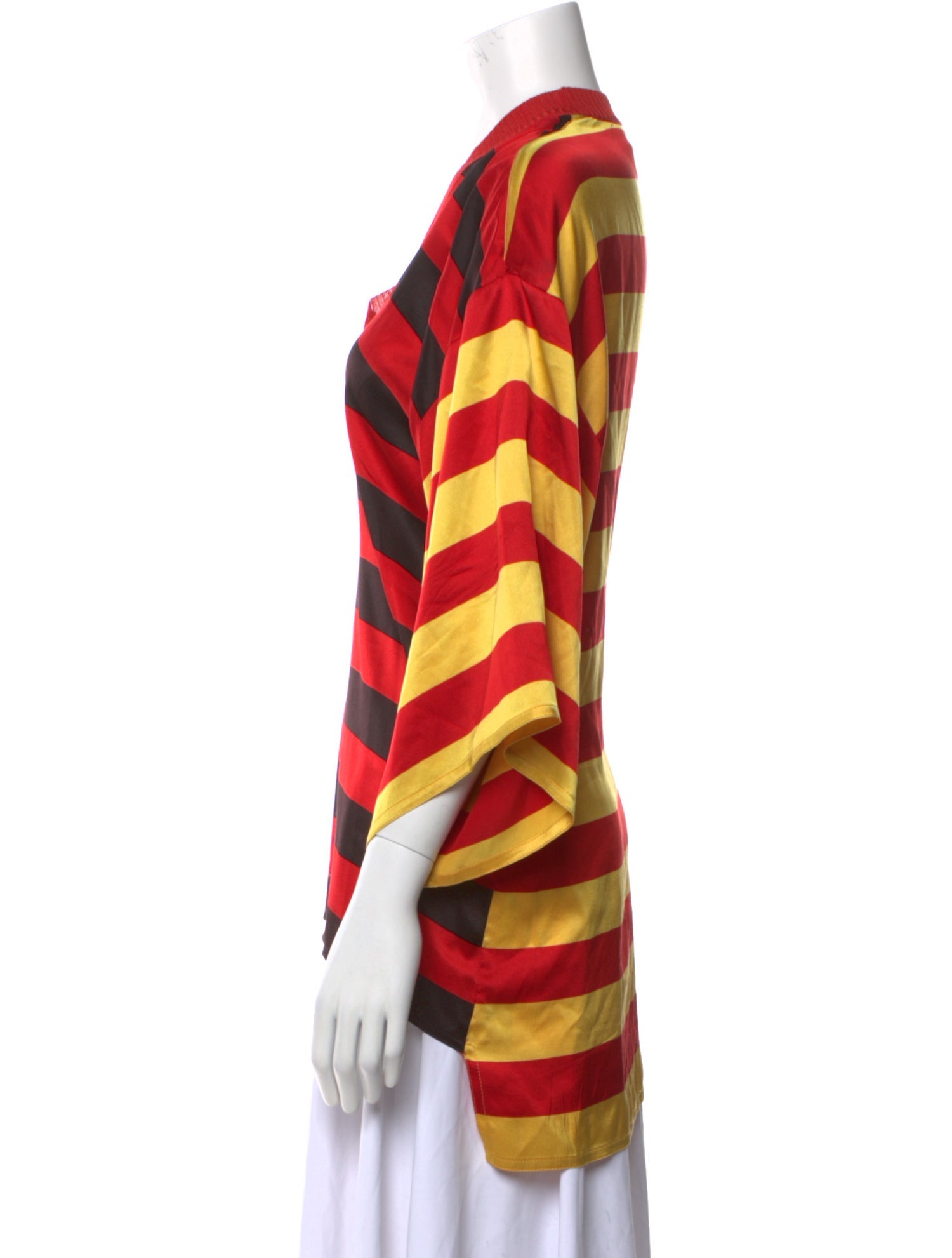 Gianfranco Ferre Silk Striped Blouse