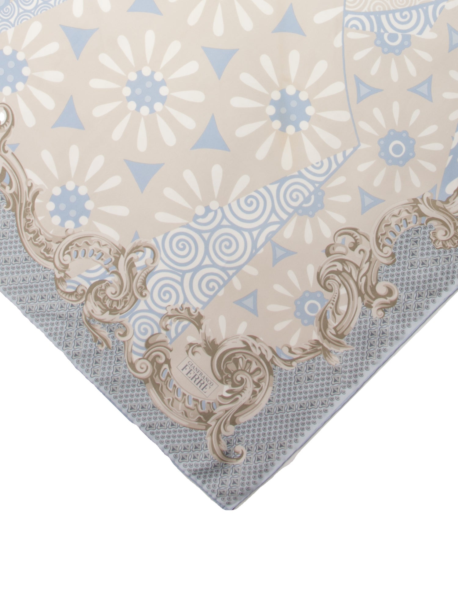 Gianfranco Ferre Silk Floral Print Scarf