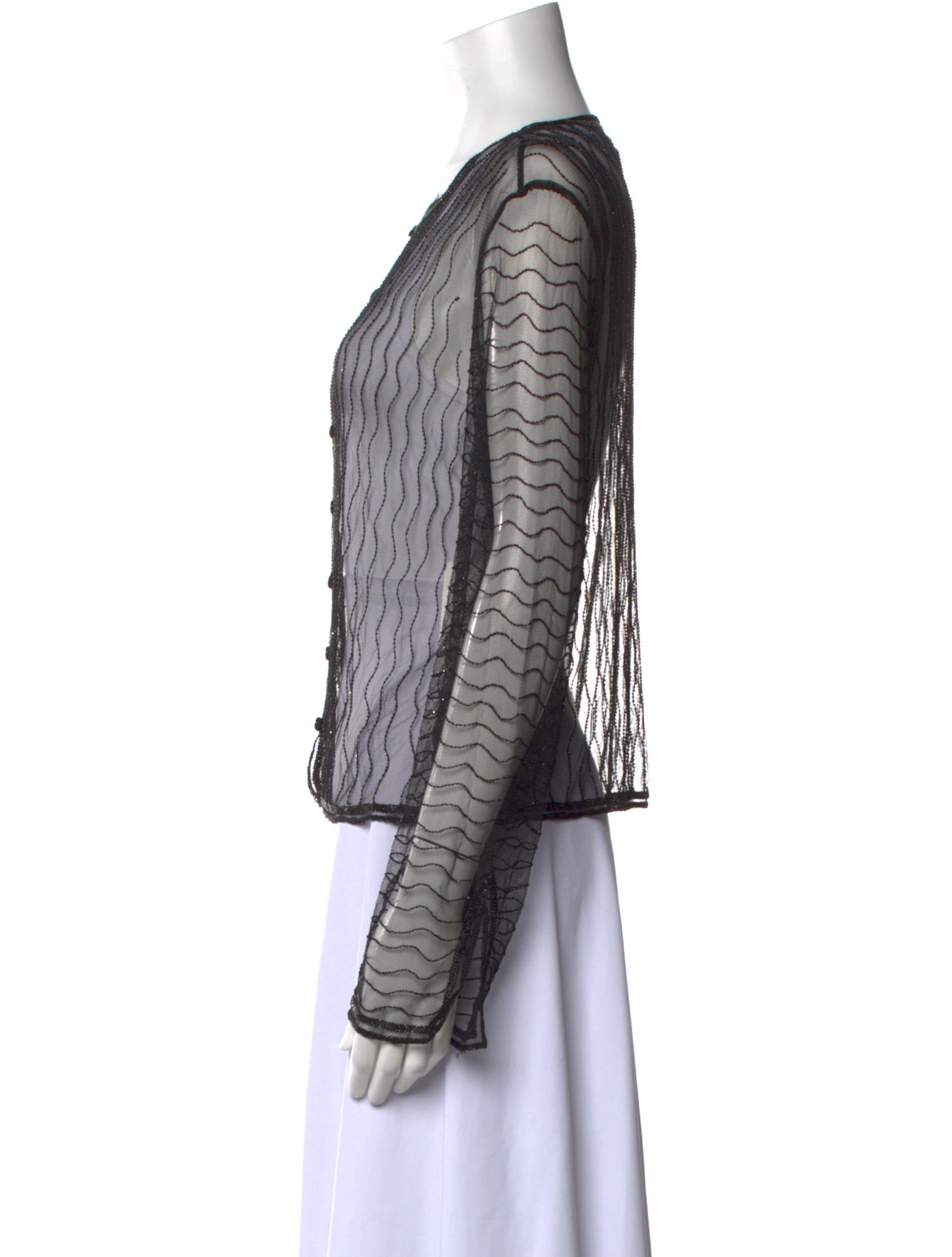 Gianfranco Ferre Striped Square Neckline Top