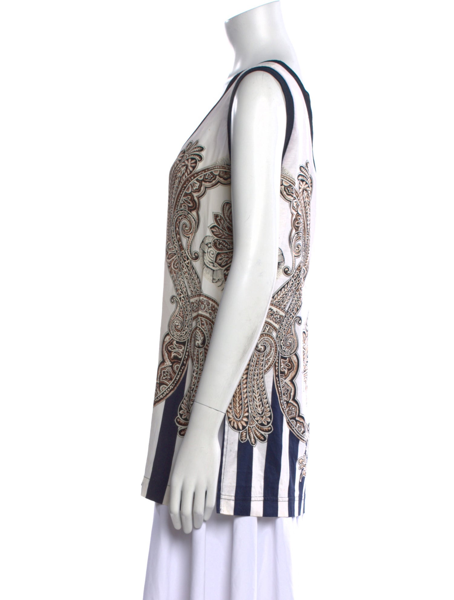 Gianfranco Ferre Printed Scoop Neck Tunic