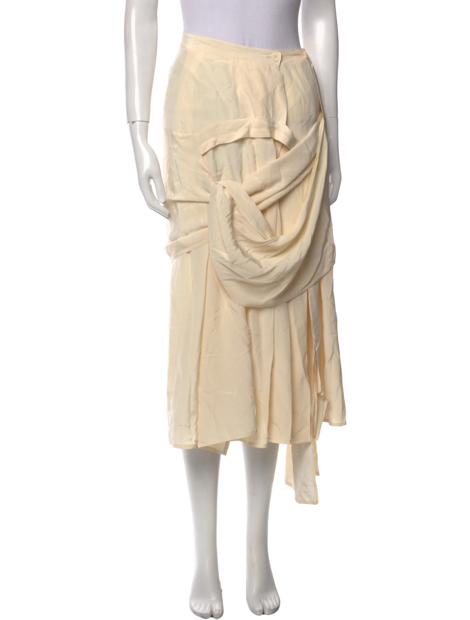 Gianfranco Ferre Silk Midi Length Skirt