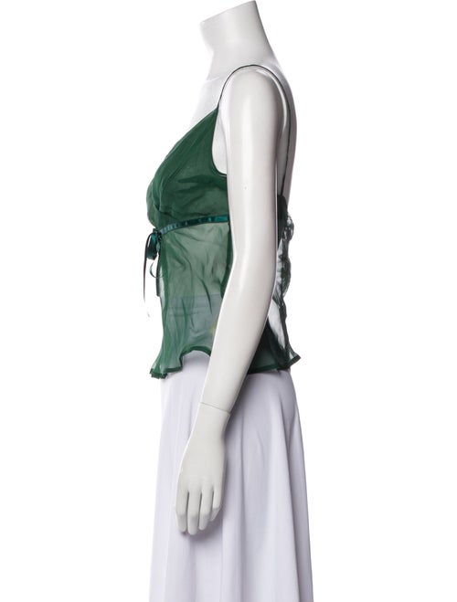 Gianfranco Ferre Silk Square Neckline Crop Top