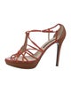 Gianfranco Ferre Leather T-Strap Sandals