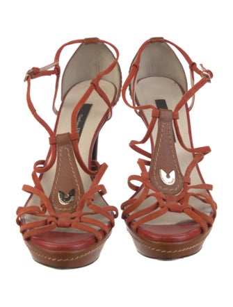 Gianfranco Ferre Leather T-Strap Sandals