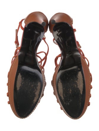 Gianfranco Ferre Leather T-Strap Sandals