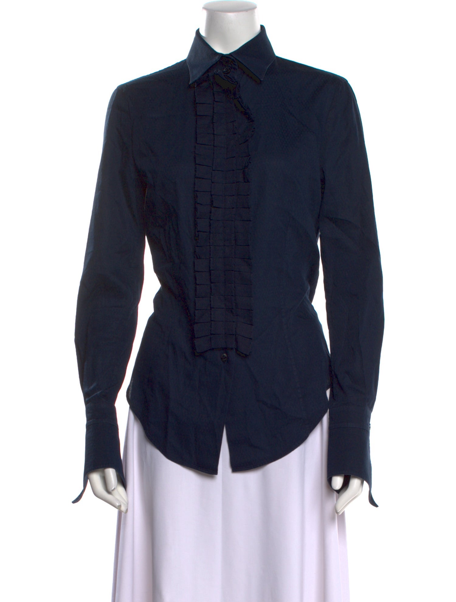 Gianfranco Ferre Long Sleeve Button-Up Top