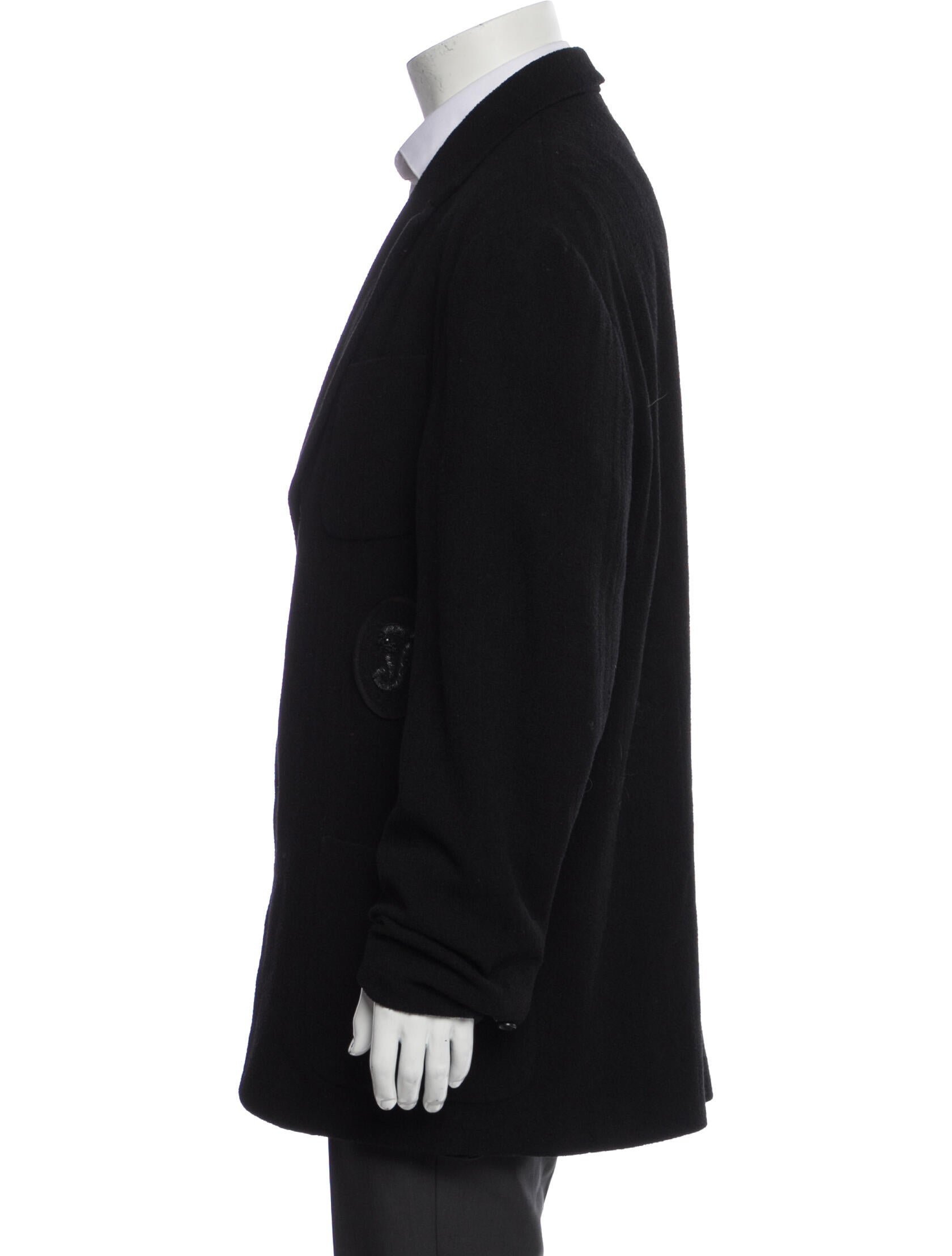 Gianfranco Ferre Virgin Wool Embroidered Accent Sport Coat