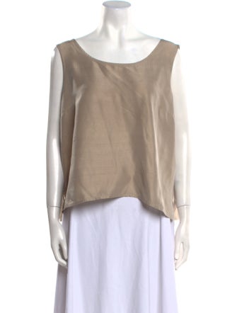 Gianfranco Ferre Scoop Neck Sleeveless Top