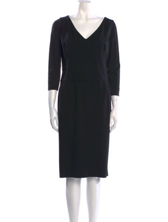 Gianfranco Ferre Virgin Wool Midi Length Dress