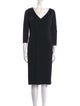 Gianfranco Ferre Virgin Wool Midi Length Dress