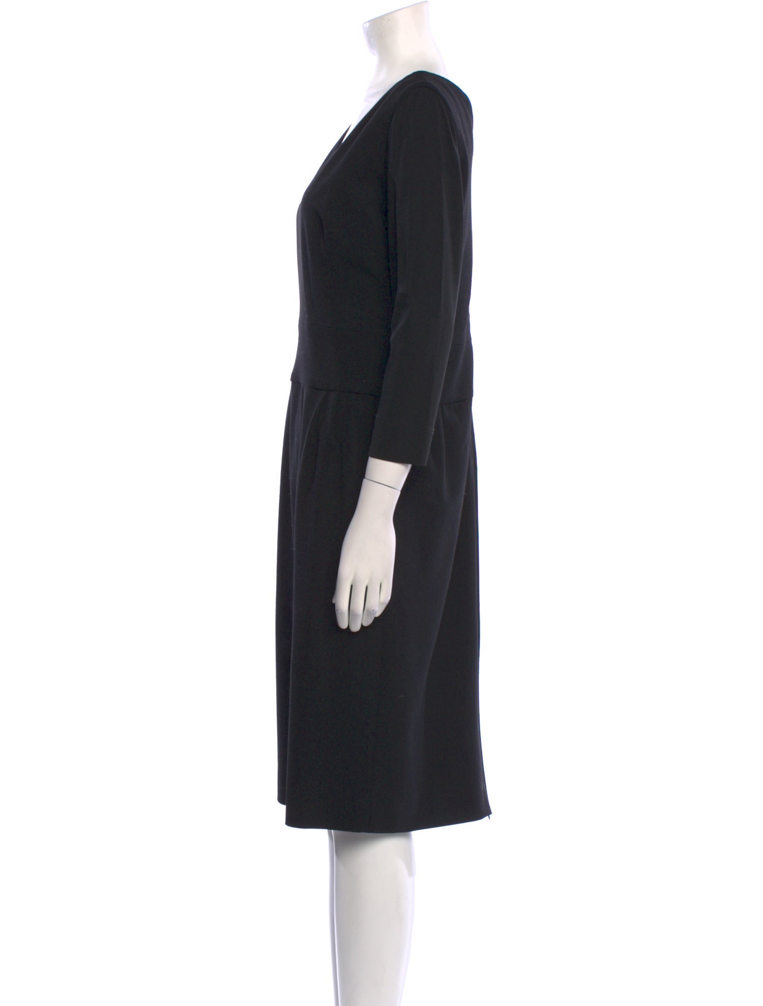 Gianfranco Ferre Virgin Wool Midi Length Dress