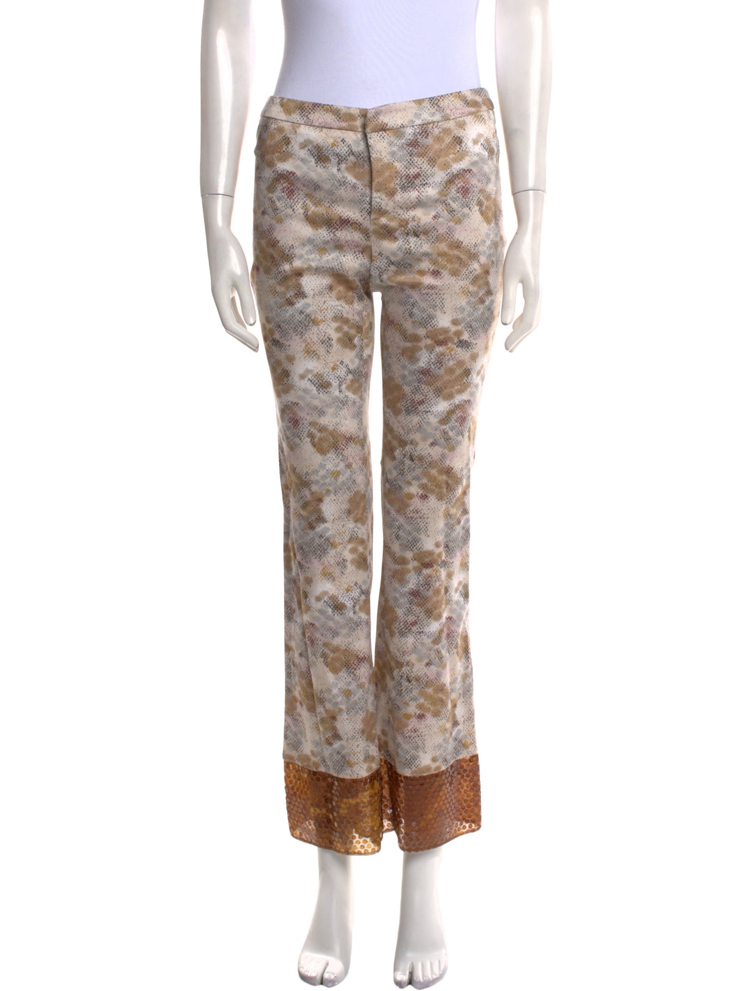 Gianfranco Ferre Printed Straight Leg Pants