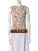 Gianfranco Ferre Printed Bateau Neckline Top