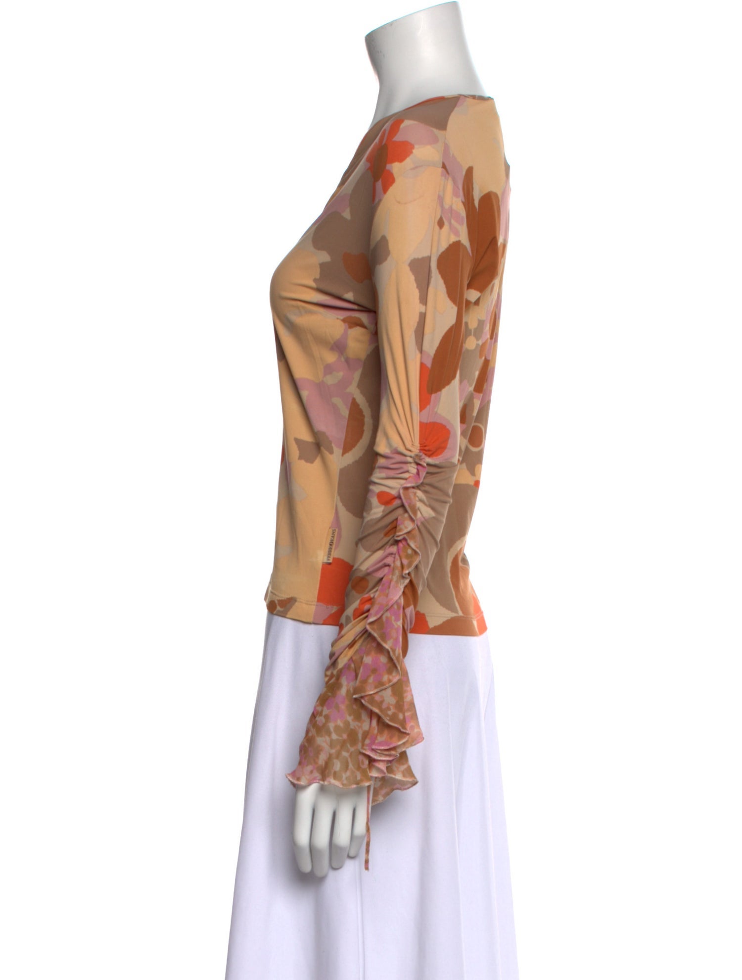 Gianfranco Ferre Printed V-Neck Top