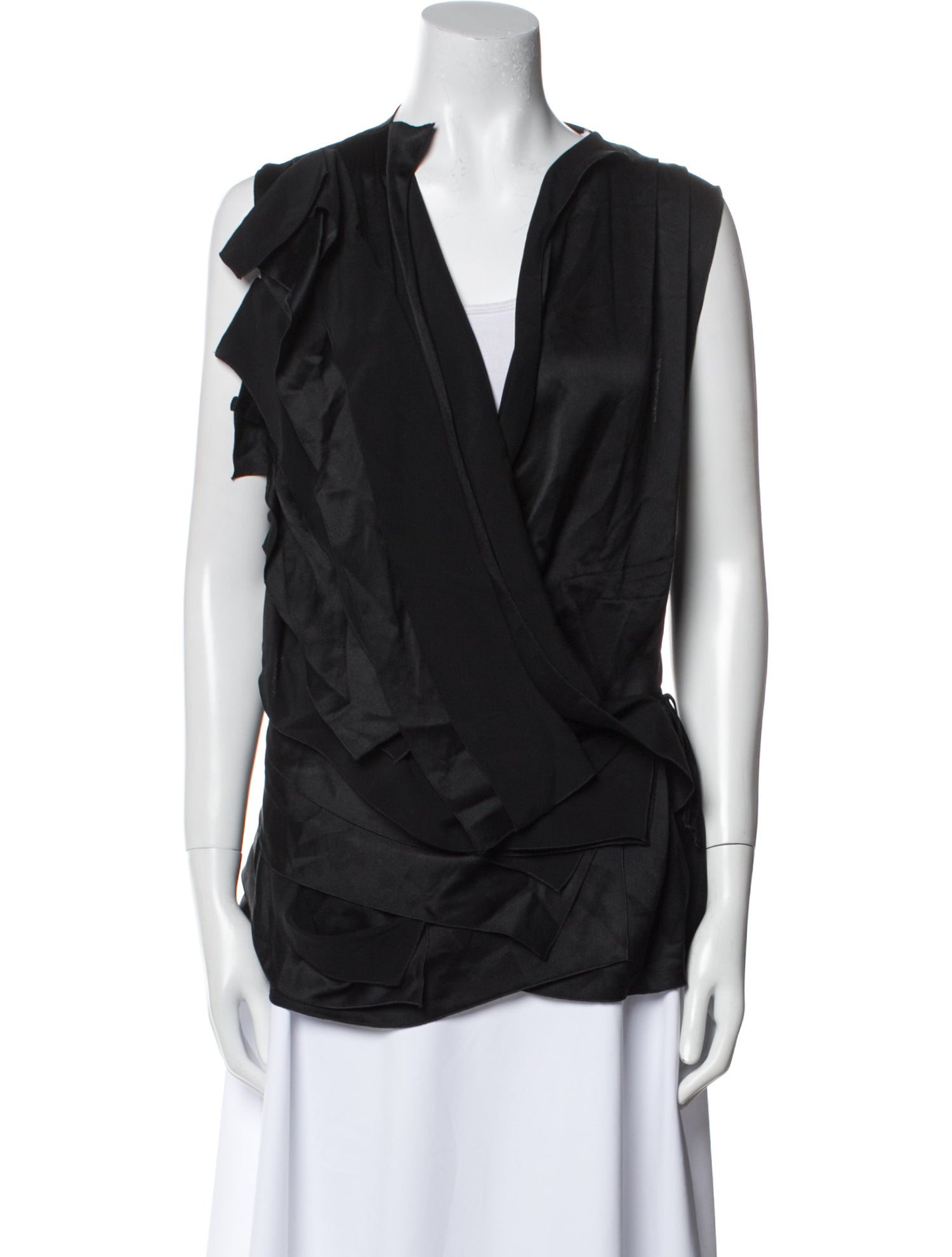 Gianfranco Ferre Silk V-Neck Blouse